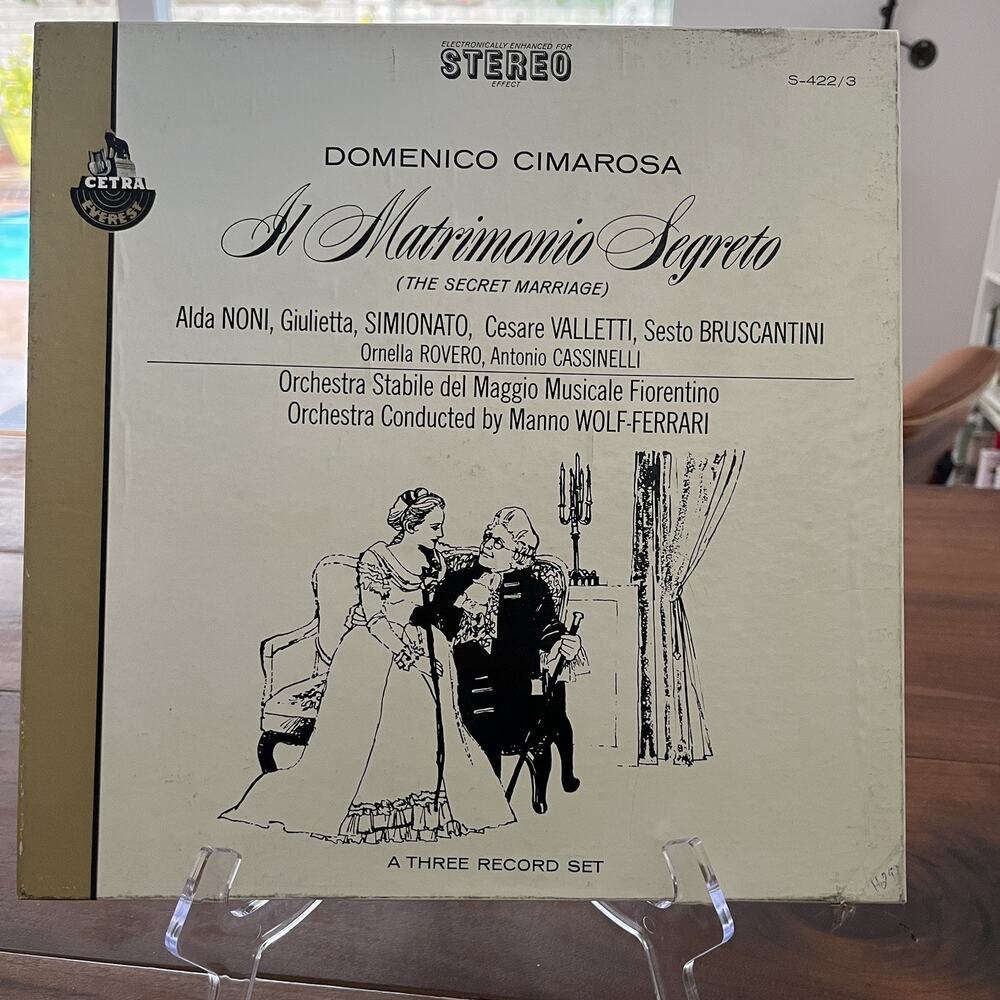 Cimarosa Il Matrimonio Segreto (The Secret Marriage) 3xLP Box 1956 Everest S-422